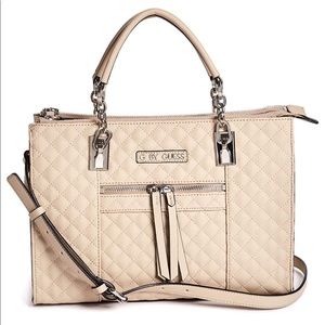 G by Guess Northern Quilted Satchel Handbag.